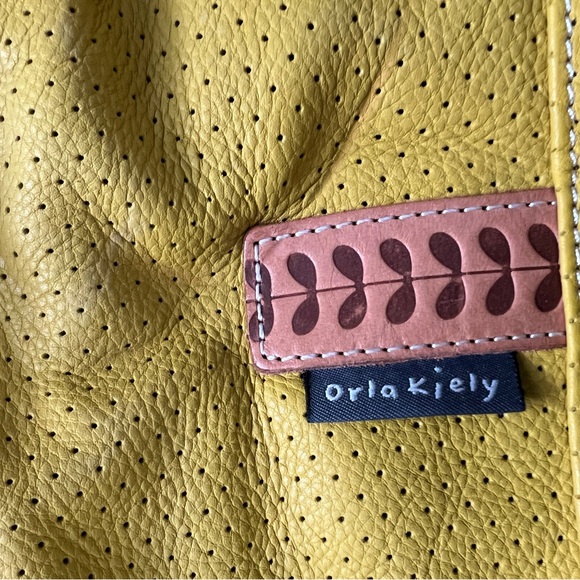 Orla Keily Yellow Tote Bag with Blue Accents - Picture 6 of 11